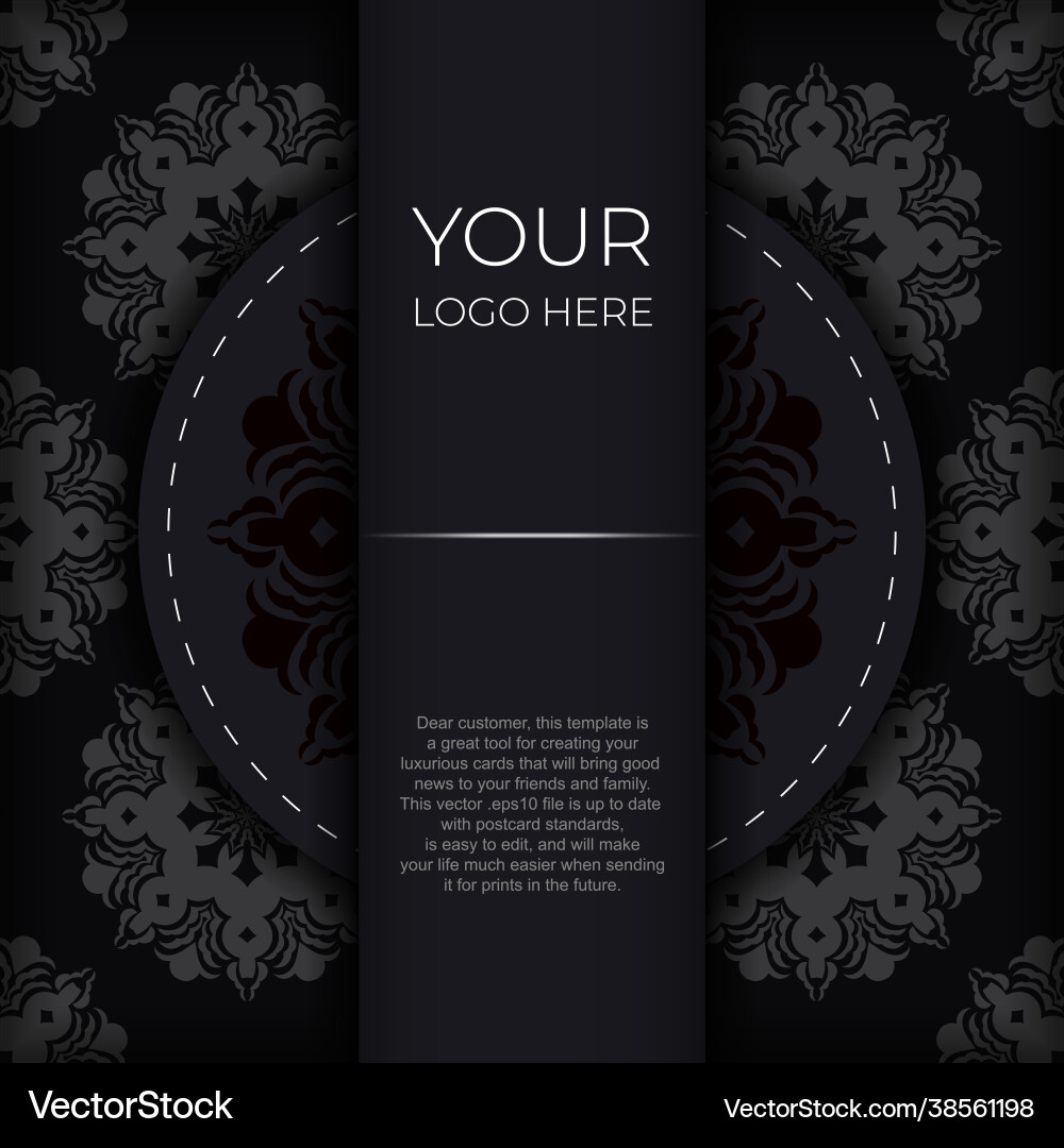 Ready-made invitation card design with vintage Ready-made invitation card design with vintage vector image