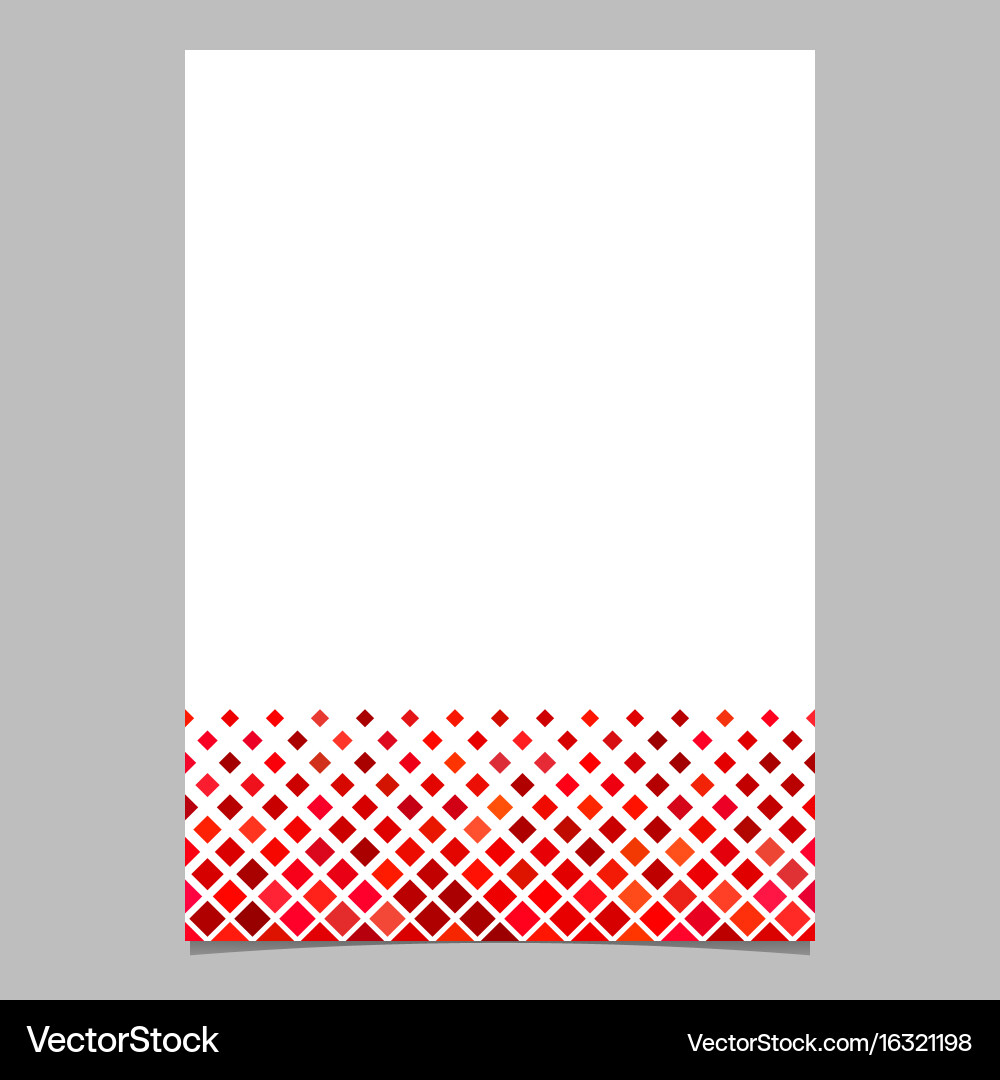 Red diagonal square pattern page template vector image