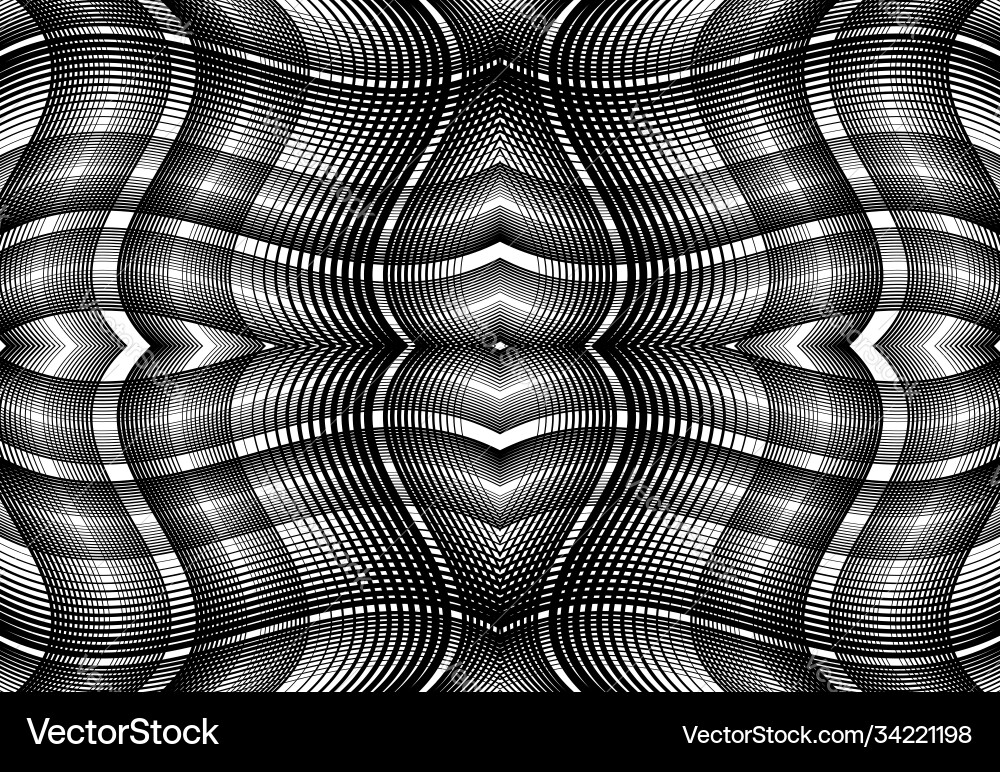 Repeatable and tileable grid mesh zig-zag Vector Image