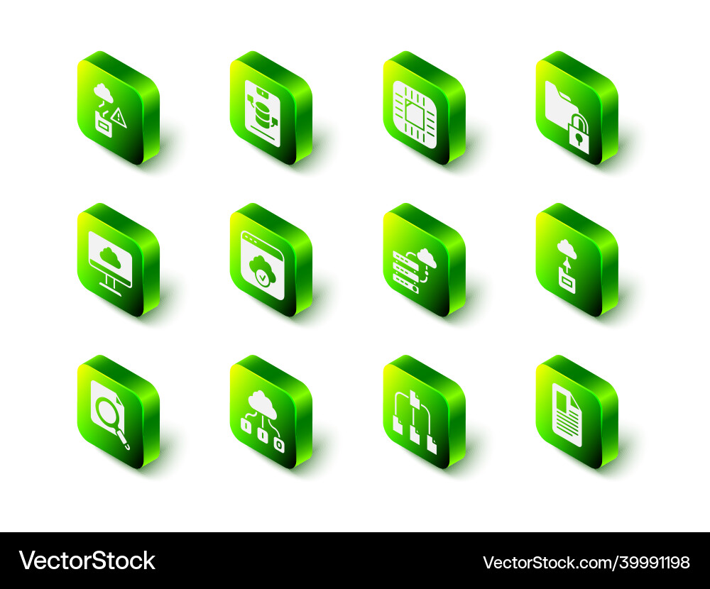 Serverdaten-Webhosting-Prozessor mit cpu einstellen Serverdaten-Webhosting-Prozessor mit cpu einstellen vektorbild