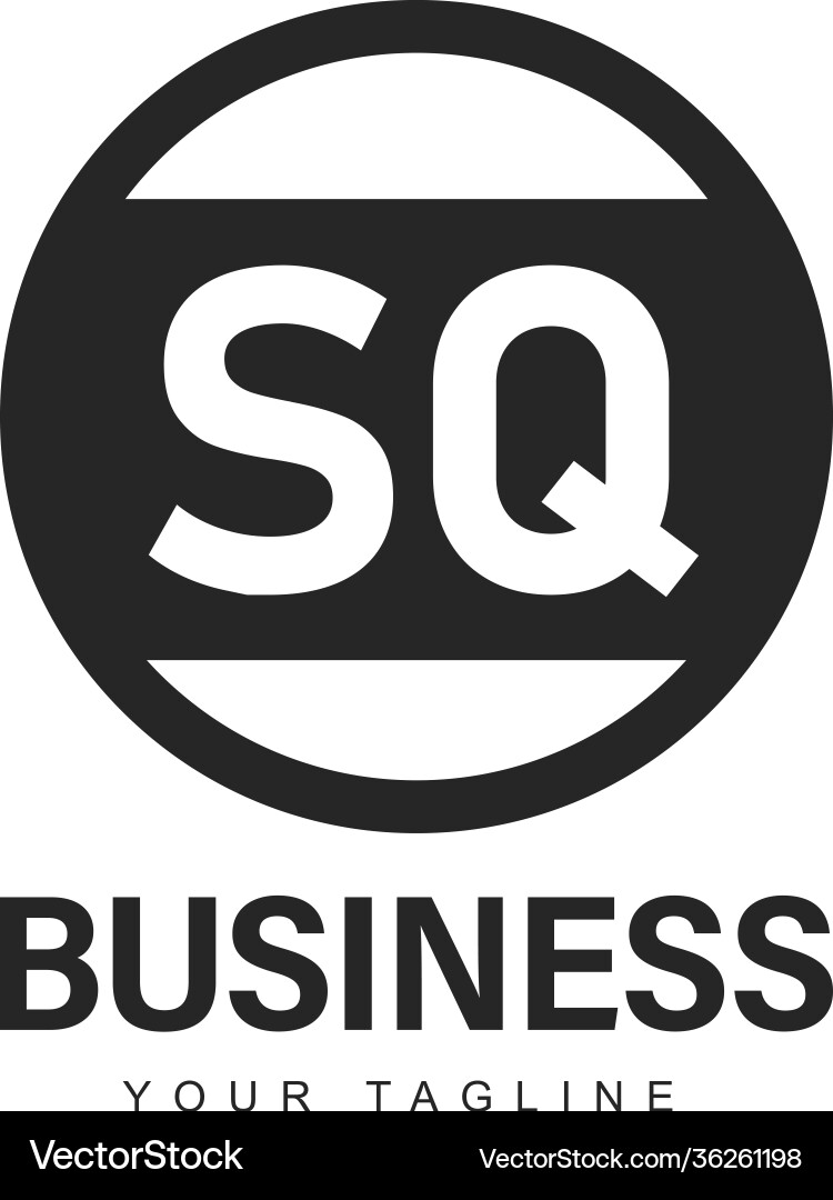 Sq initial a logo design with abstract style Vector Image