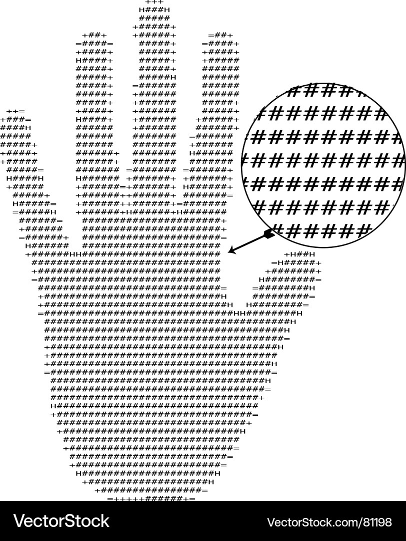 Text hand Lizenzfreies Vektorbild - VectorStock