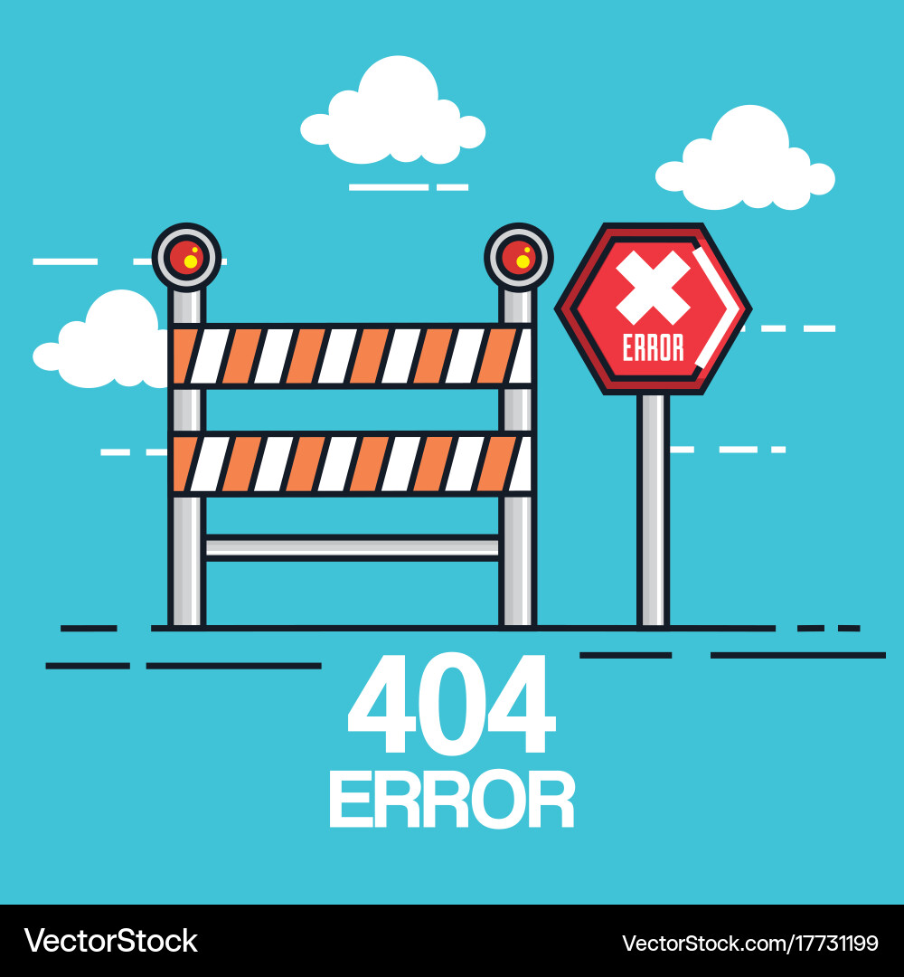404 connection error icons vector image