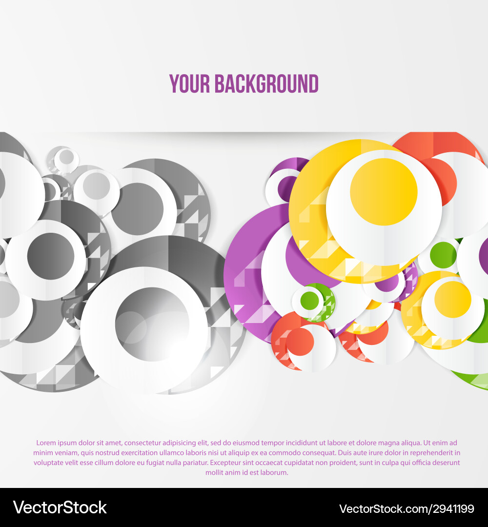 Abstract circles template object web vector image