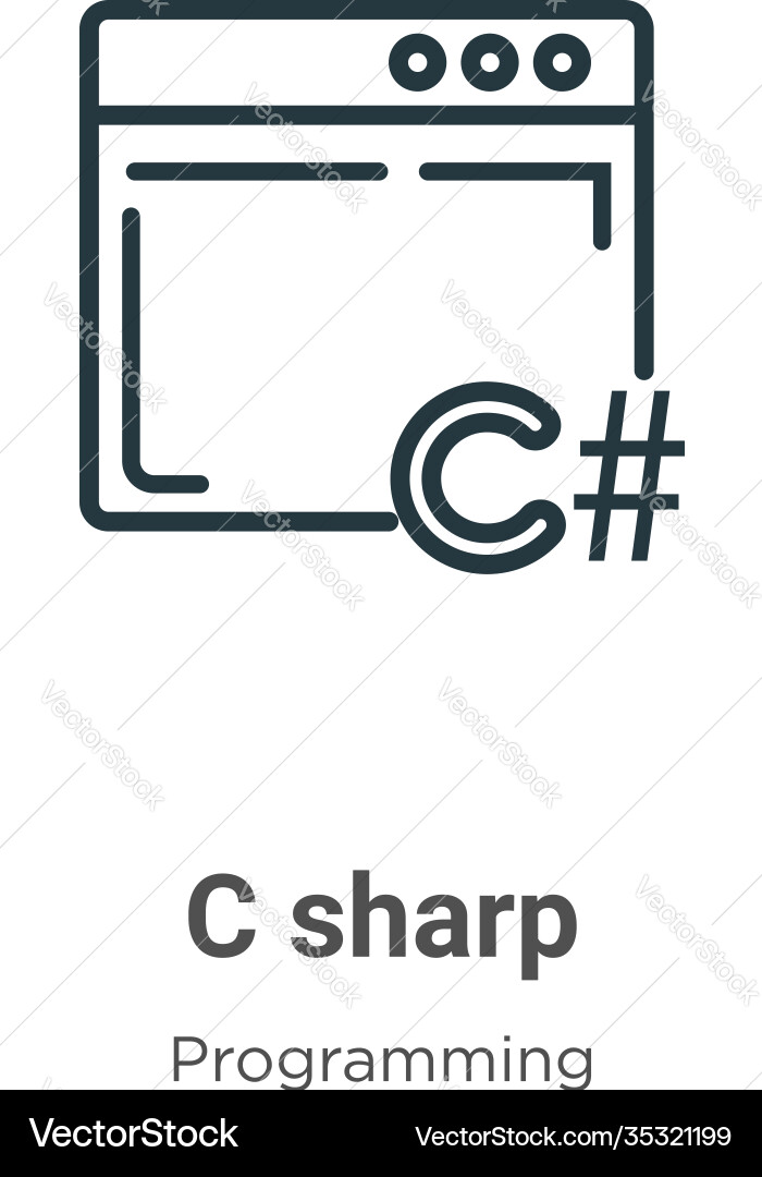 C Sharp Programming Icon vektorbild