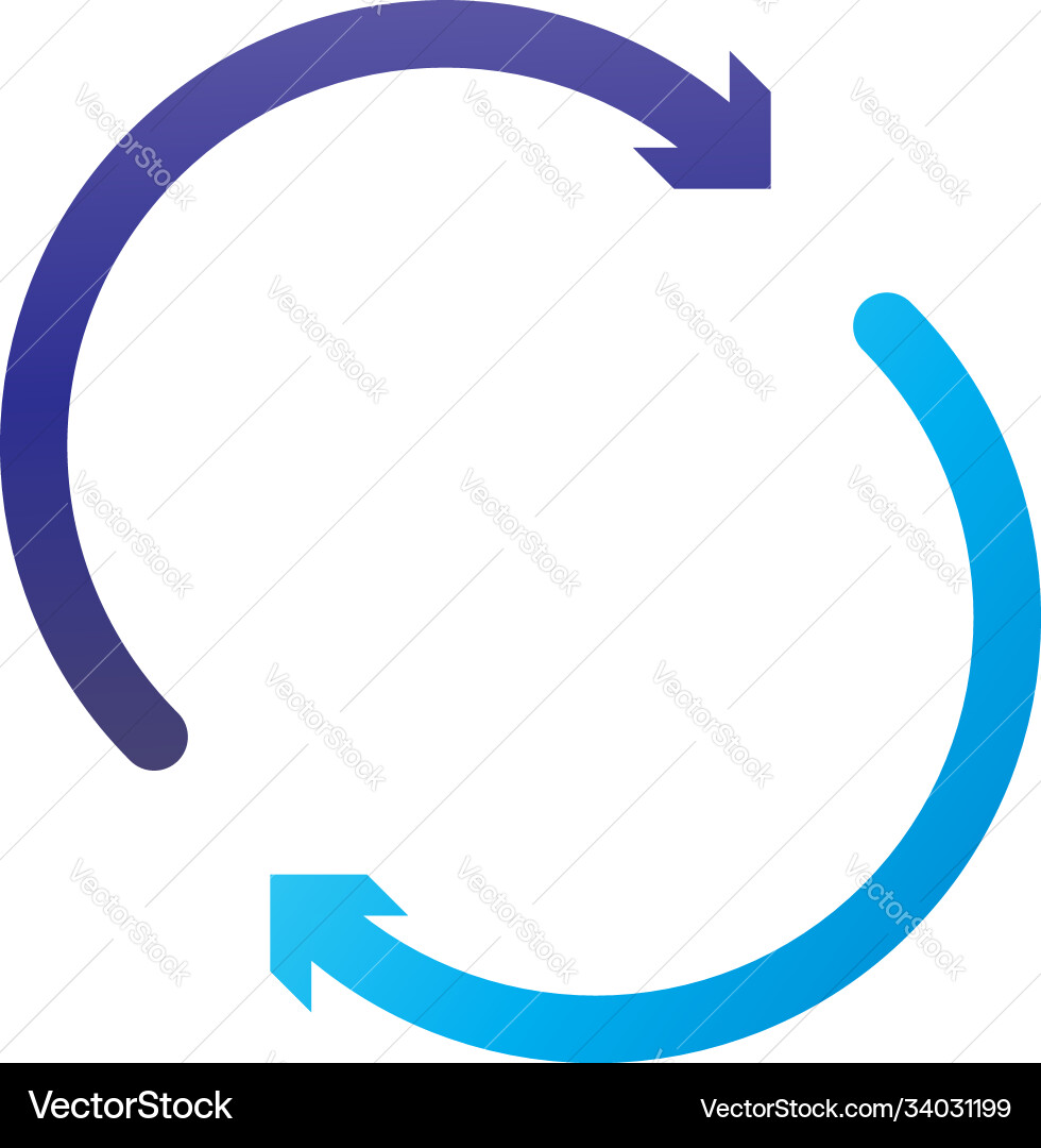 Cycle and cyclical arrows circular concentric Cycle and cyclical arrows circular concentric vector image