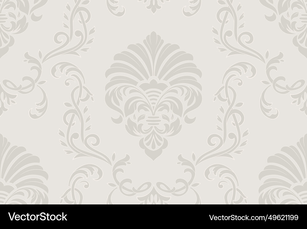 Damask seamless pattern element floral Damask seamless pattern element floral Vector Image