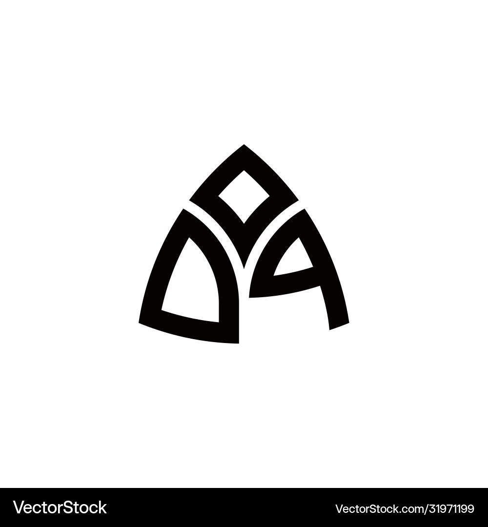 Dp monogram logo with modern triangle style vector image