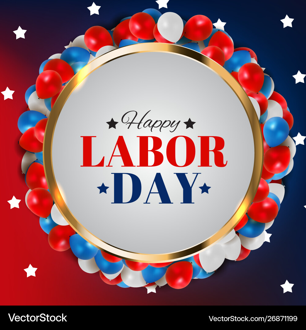 Happy labor day poster Happy labor day poster vector image