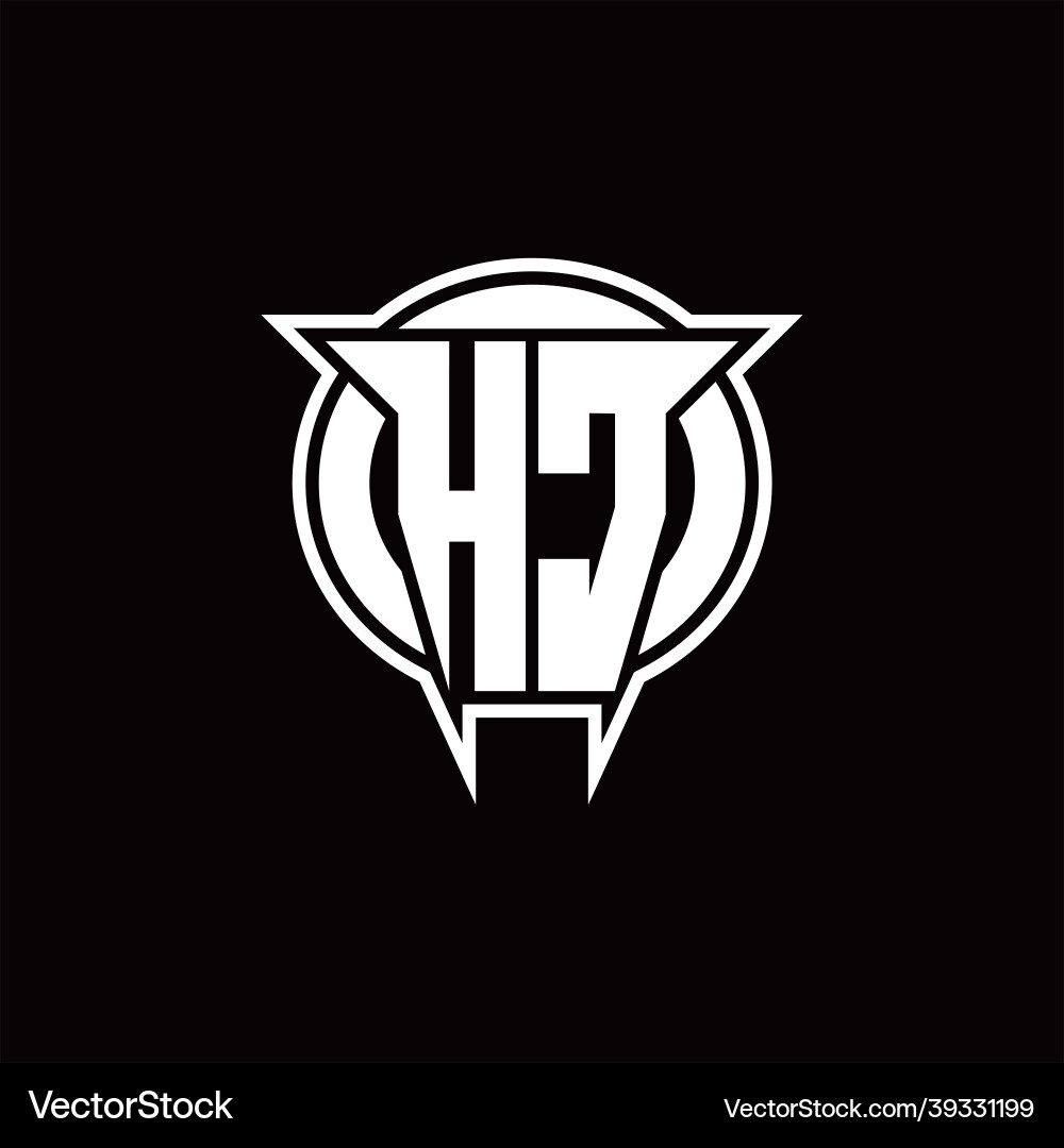 Hc logo monogram with circle rounded shape design Hc logo monogram with circle rounded shape design Vector Image