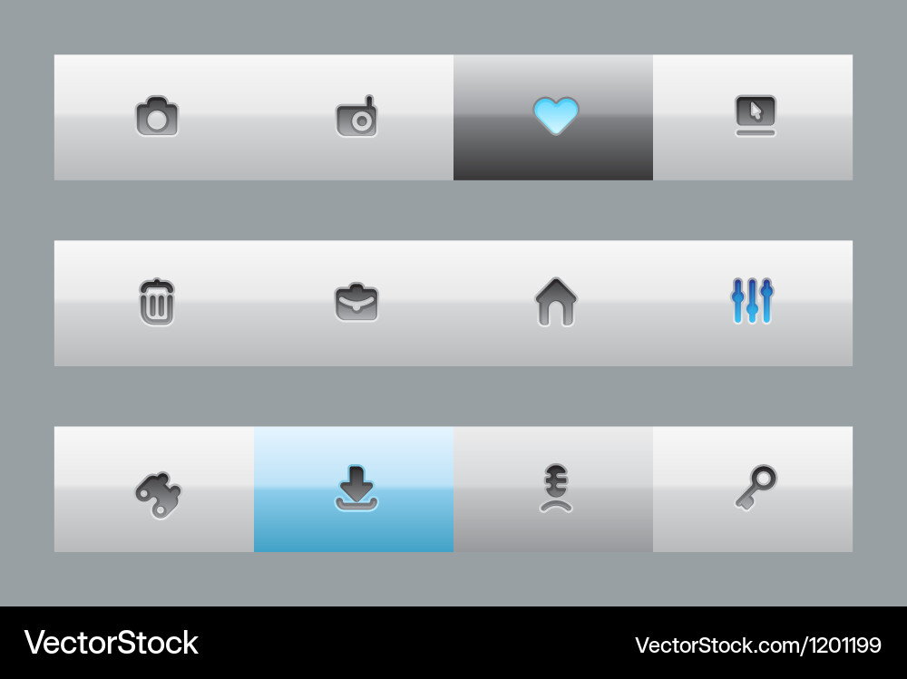 Interface buttons vector image