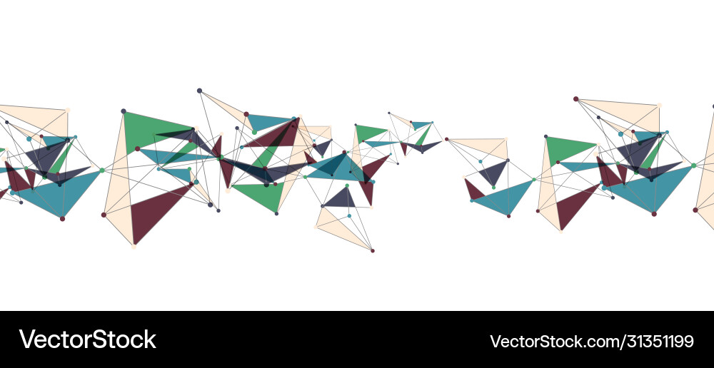 Line points connections triangular technology Vector Image