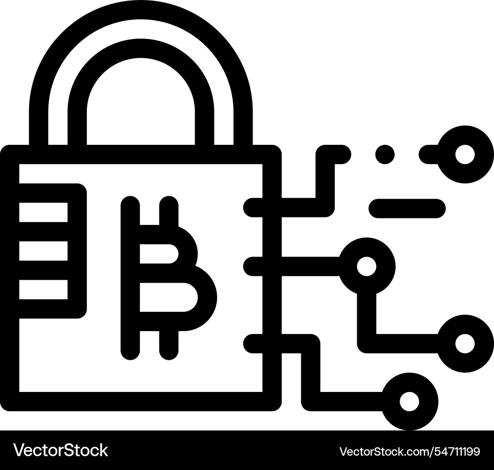 Lock icon thin linear style design isolated Lock icon thin linear style design isolated vector image