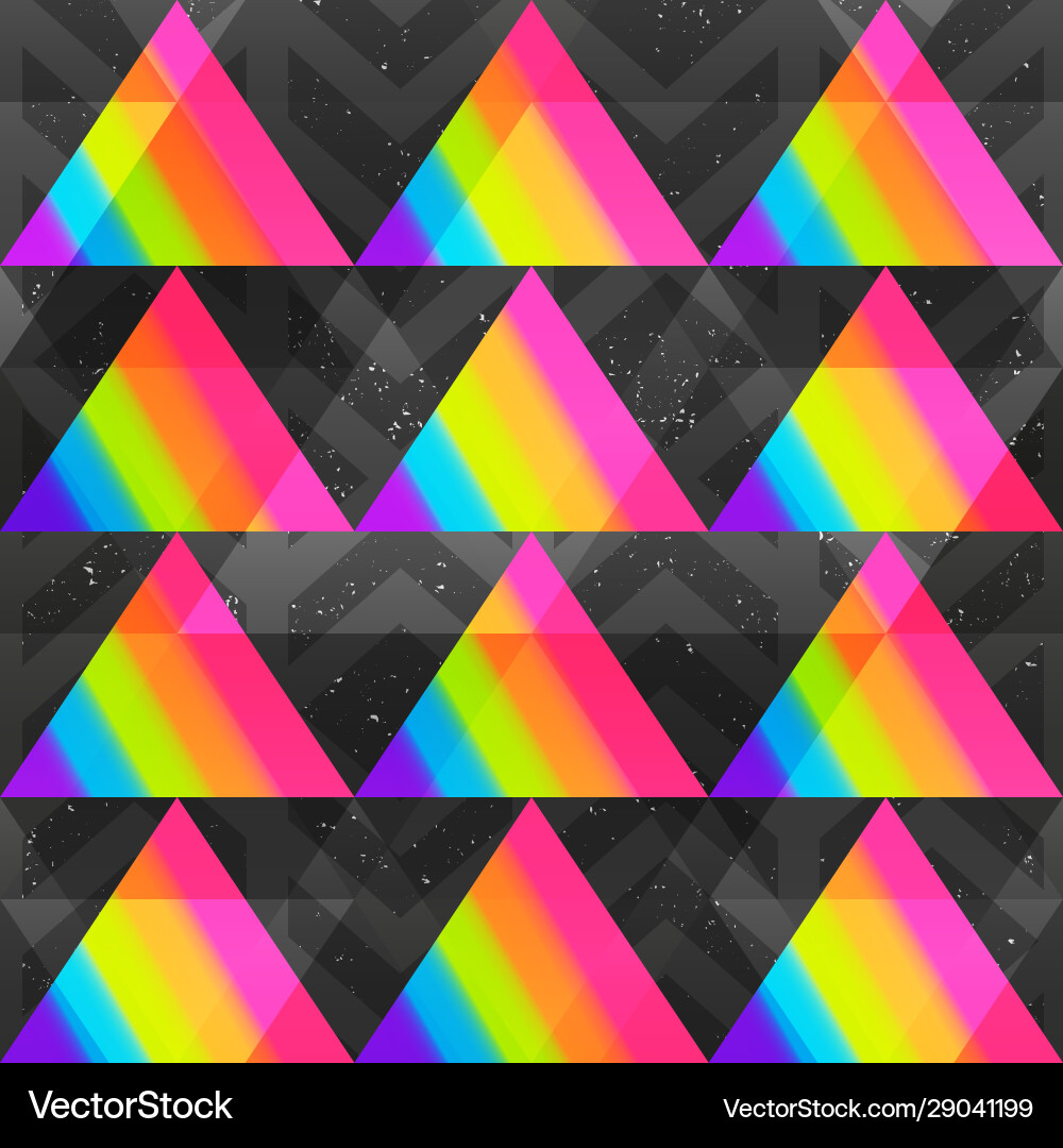 Rainbow Triangle Pattern Vector Image