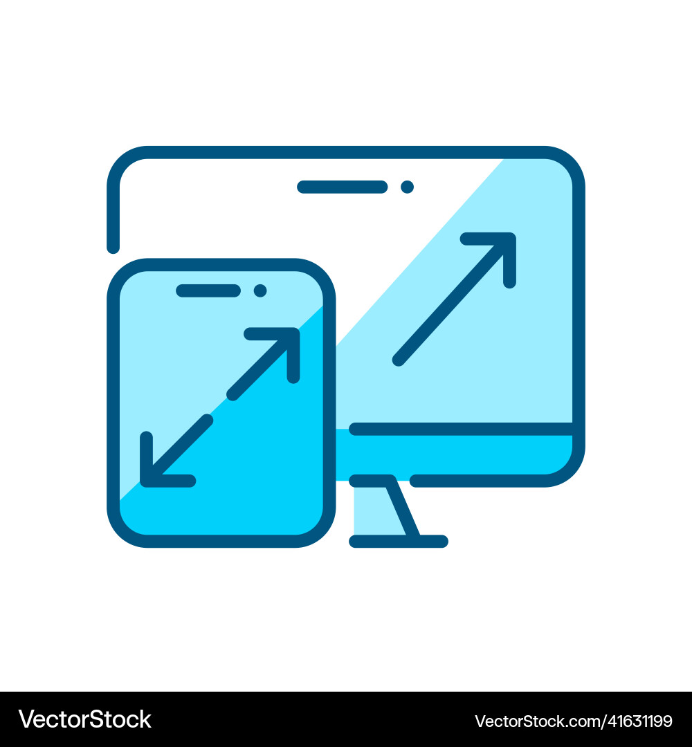 Scalable responsive web design symbol pixel Scalable responsive web design symbol pixel vector image