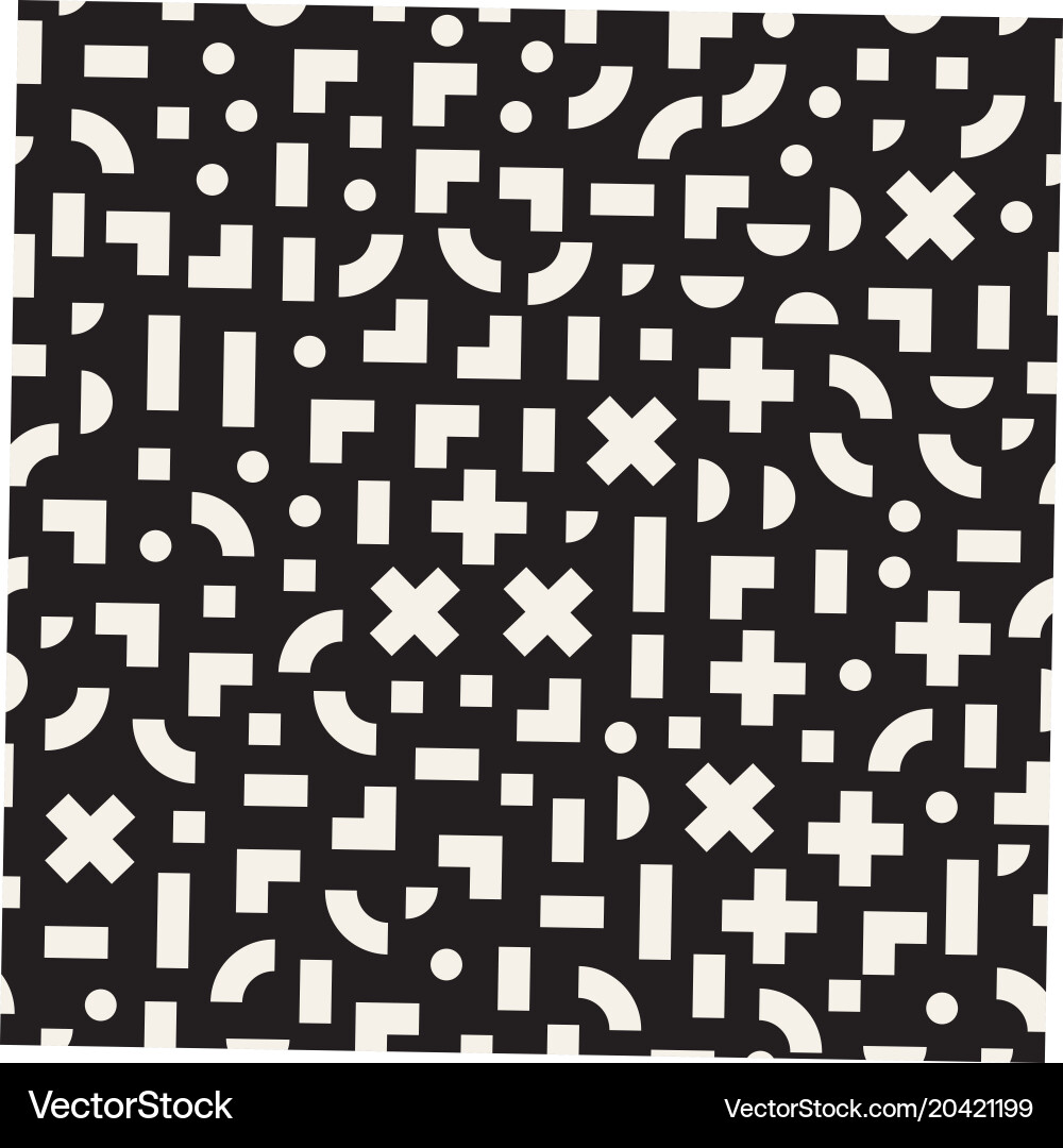 Seamless abstract geometric pattern in retro vector image