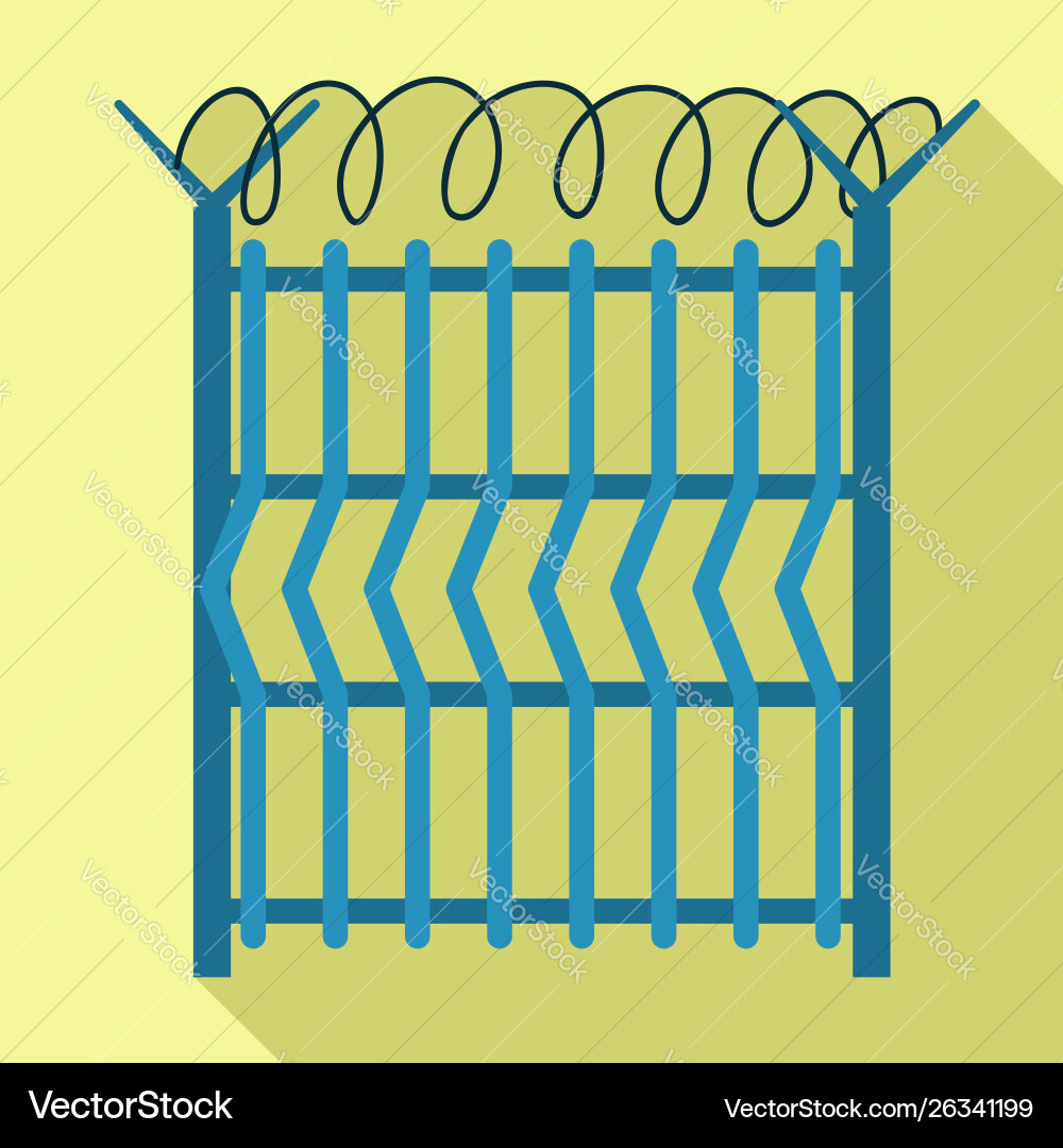 Security metal fence icon flat style Security metal fence icon flat style vector image