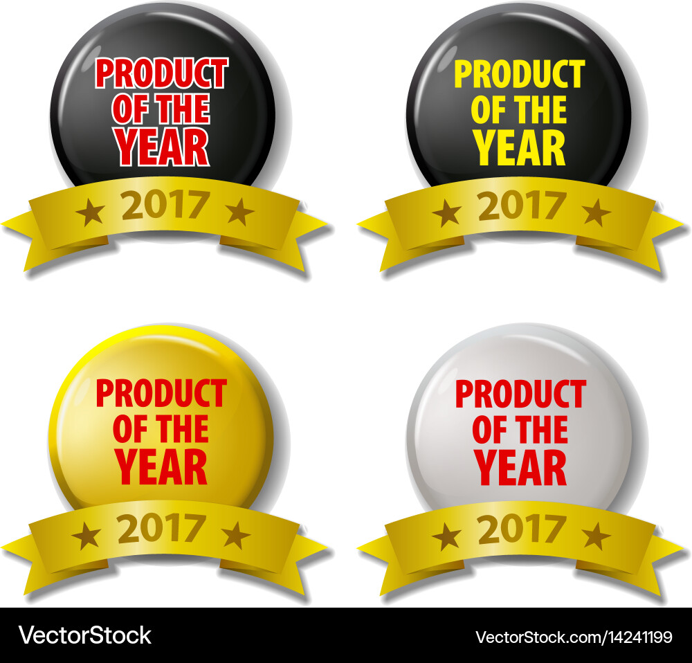 Set of colored circles with text vector image