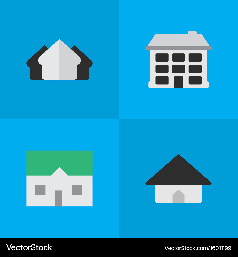 Set von einfachen Eigenschaft Icons Elemente Struktur Vektorbild
