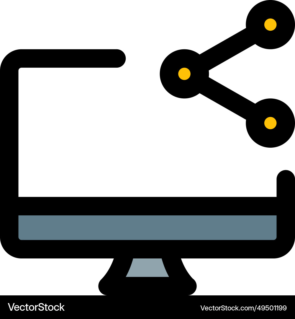 Sharing feature in desktop for sending files Vector Image