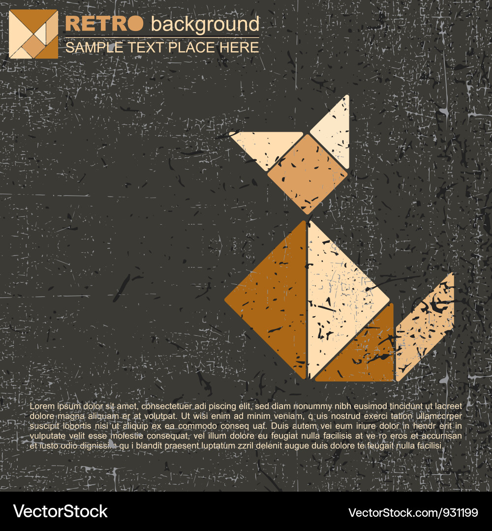Tangram cat Vector Image