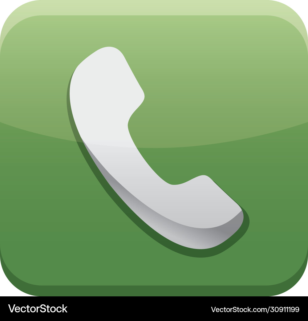 Telephone app button menu isolated icon Telephone app button menu isolated icon Vector Image