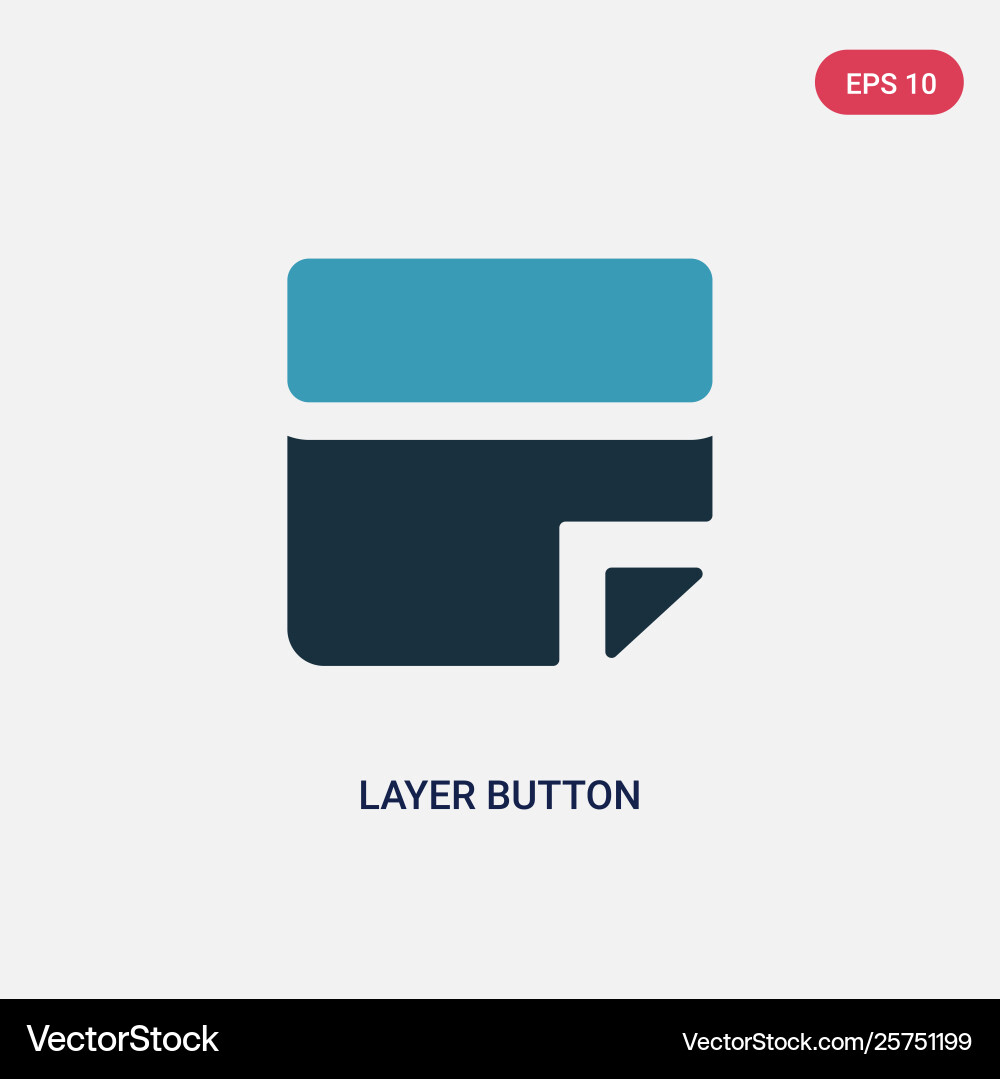 Two color layer button icon from user interface Two color layer button icon from user interface vector image