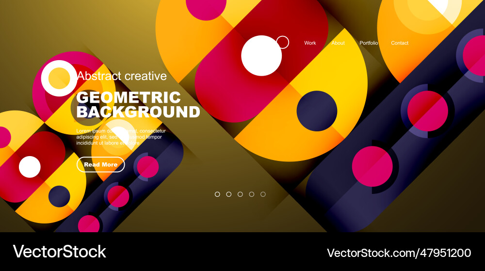 Abstract technology landing page background Vector Image