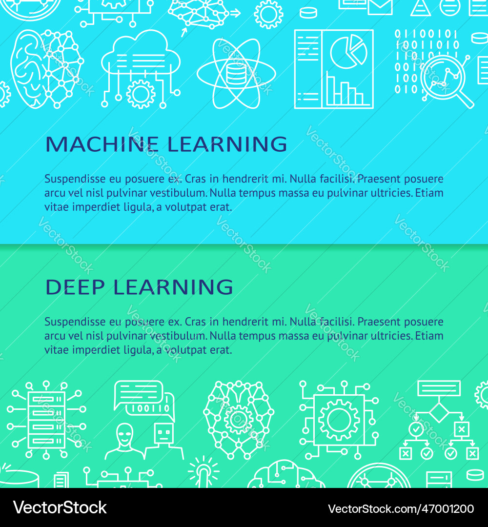 AI & Machine Learning Poster vector image