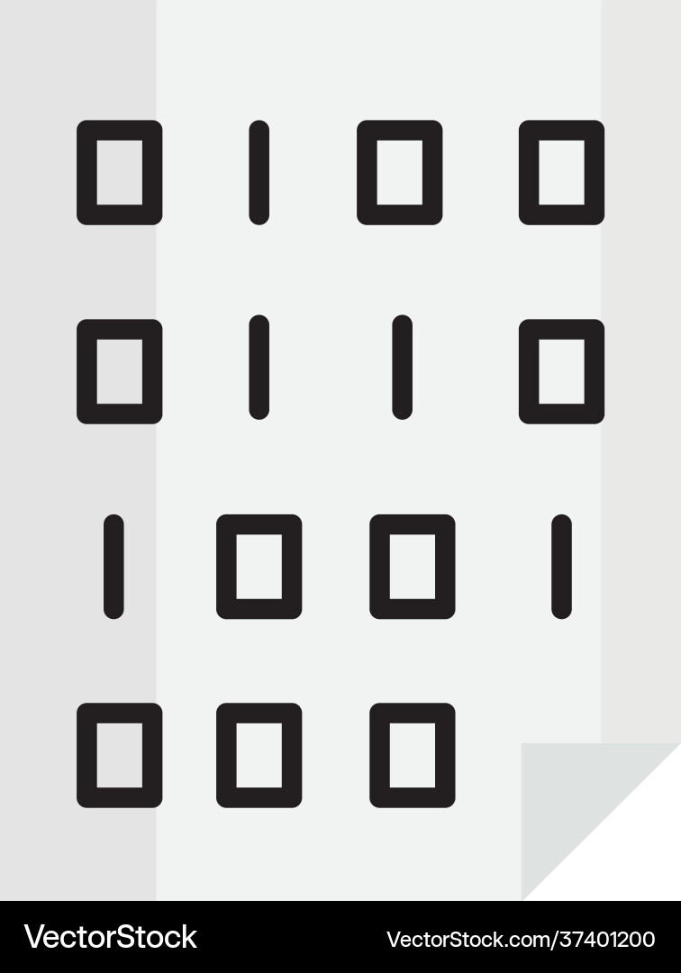 Binary code in paper vector image