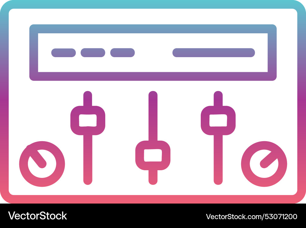 Control panel line gradient design Vector Image