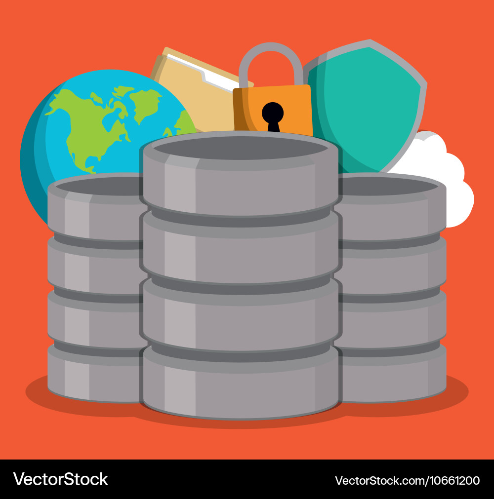 Data center and web hosting design Vector Image