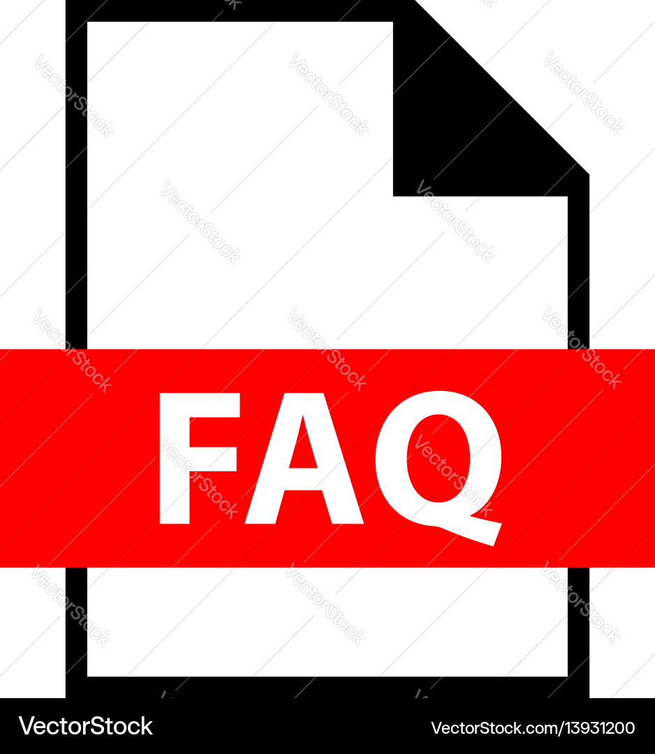 File name extension faq type vector image