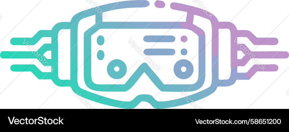 Gradient vr headset icon design generative ai Vector Image