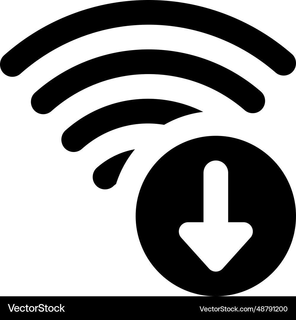 High-speed wireless internet for data downloads vector image