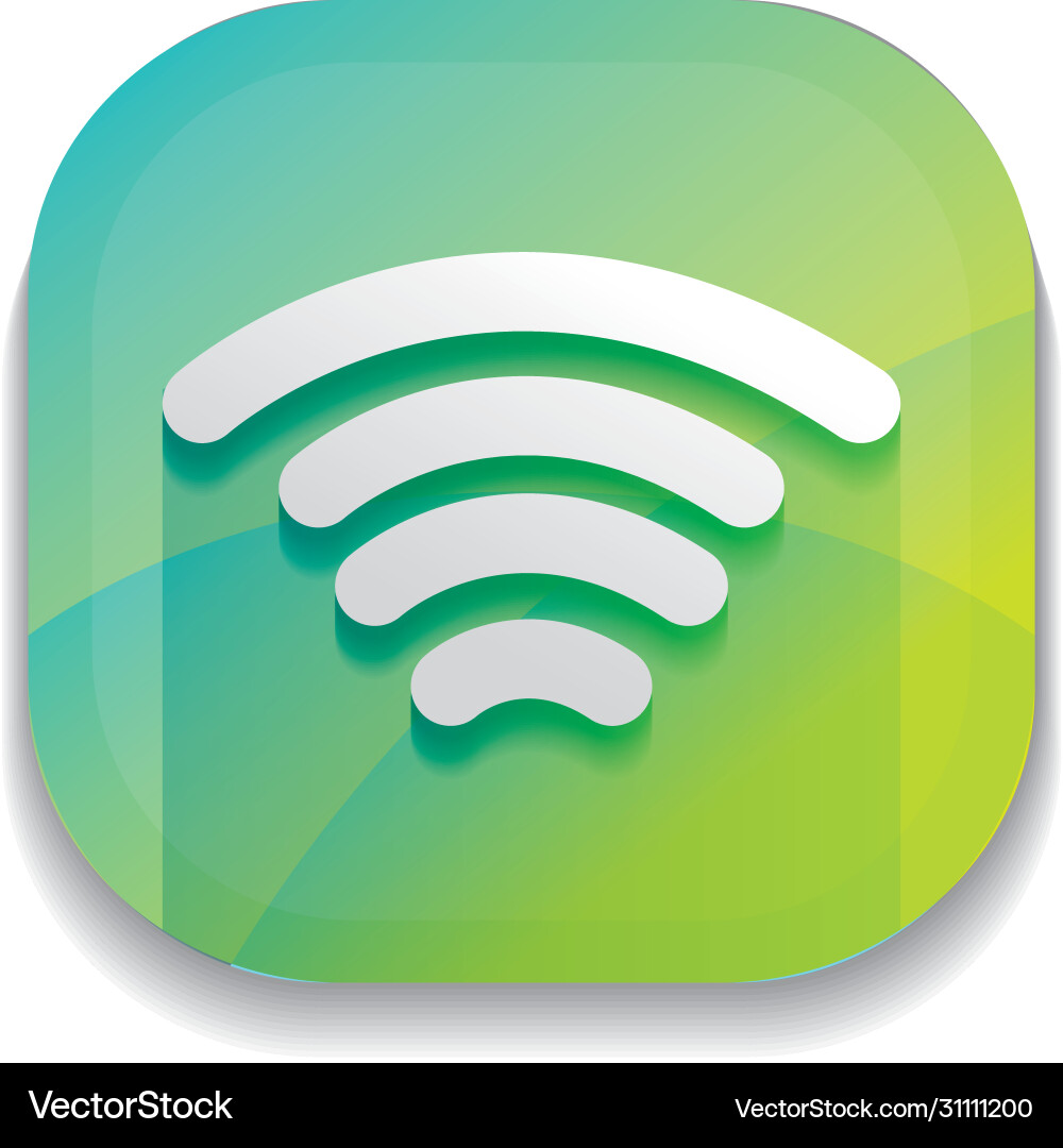 Mobile app buttons concept wifi symbol icon vector image