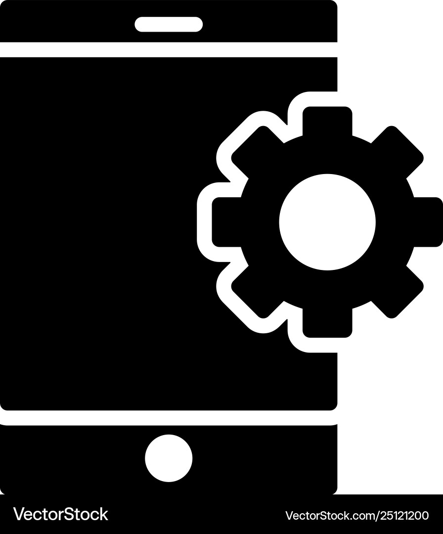 Mobile setting Vector Image