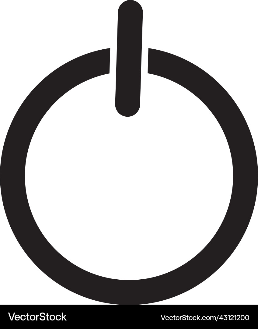 Power button icon simple Power button icon simple vector image