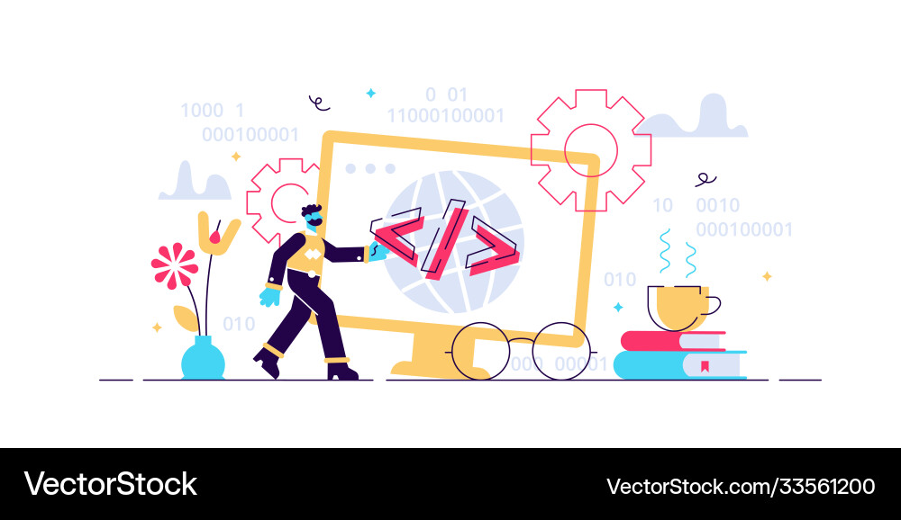 Programming flat tiny vector image