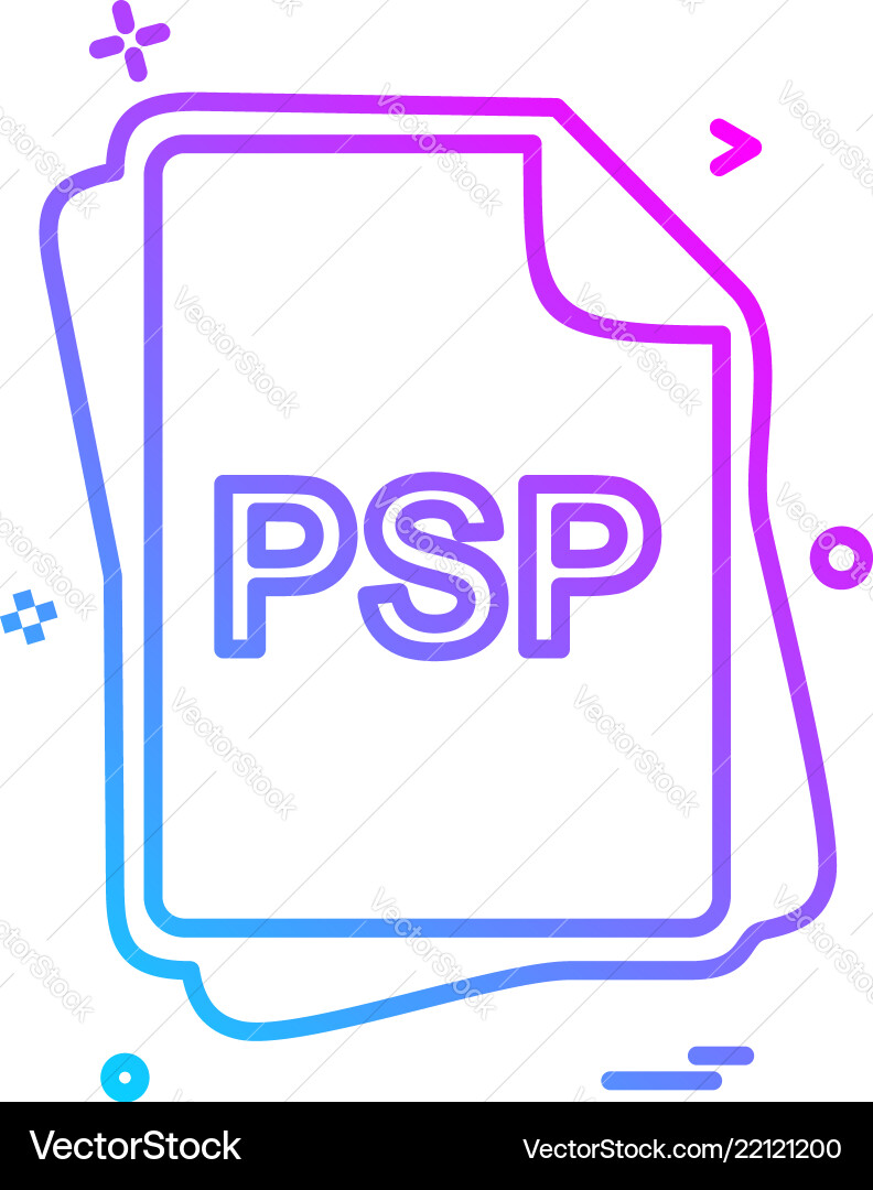 Psp Dateityp Icon Design Psp Dateityp Icon Design vektorbild