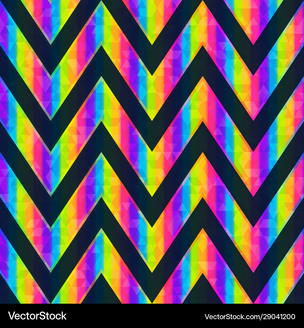 Rainbow Zigzag Pattern vector image