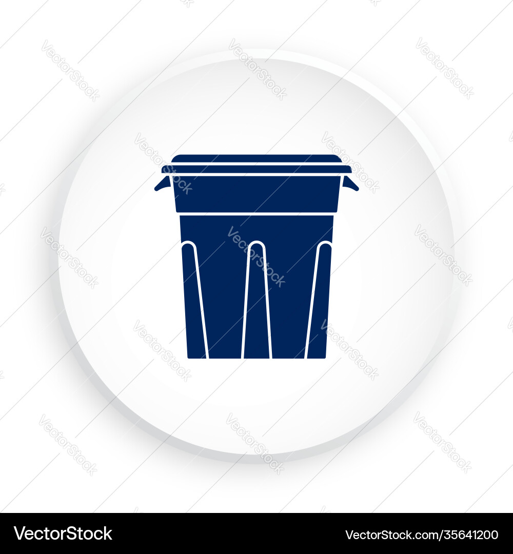 Recycle bin icon container for separating garbage Recycle bin icon container for separating garbage vector image