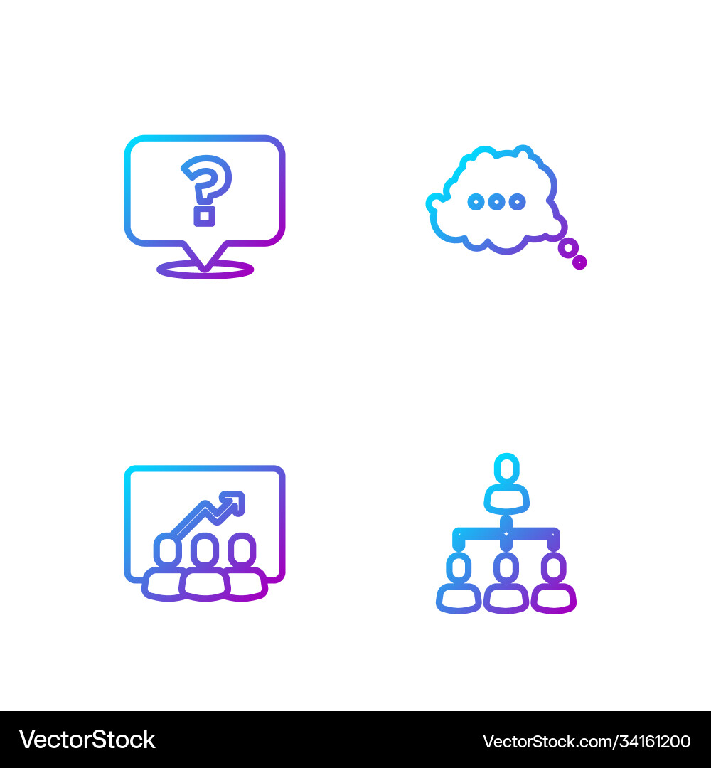 Set line hierarchy organogram chart project team Set line hierarchy organogram chart project team vector image
