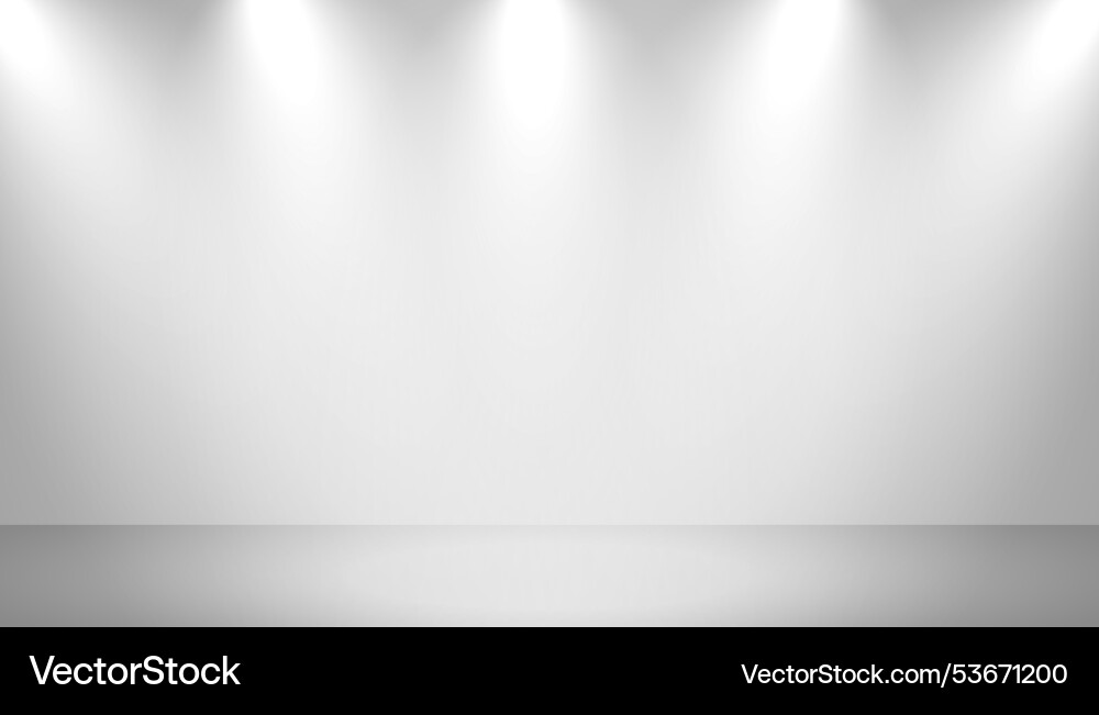 Shiny studio light effect on empty background Vector Image