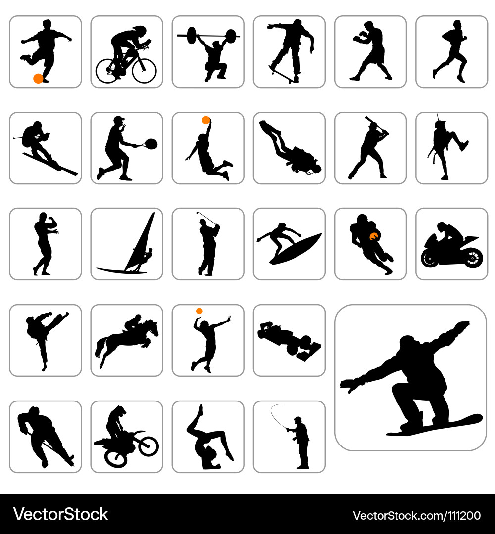 Sport Silhouettes Collection Vector Image