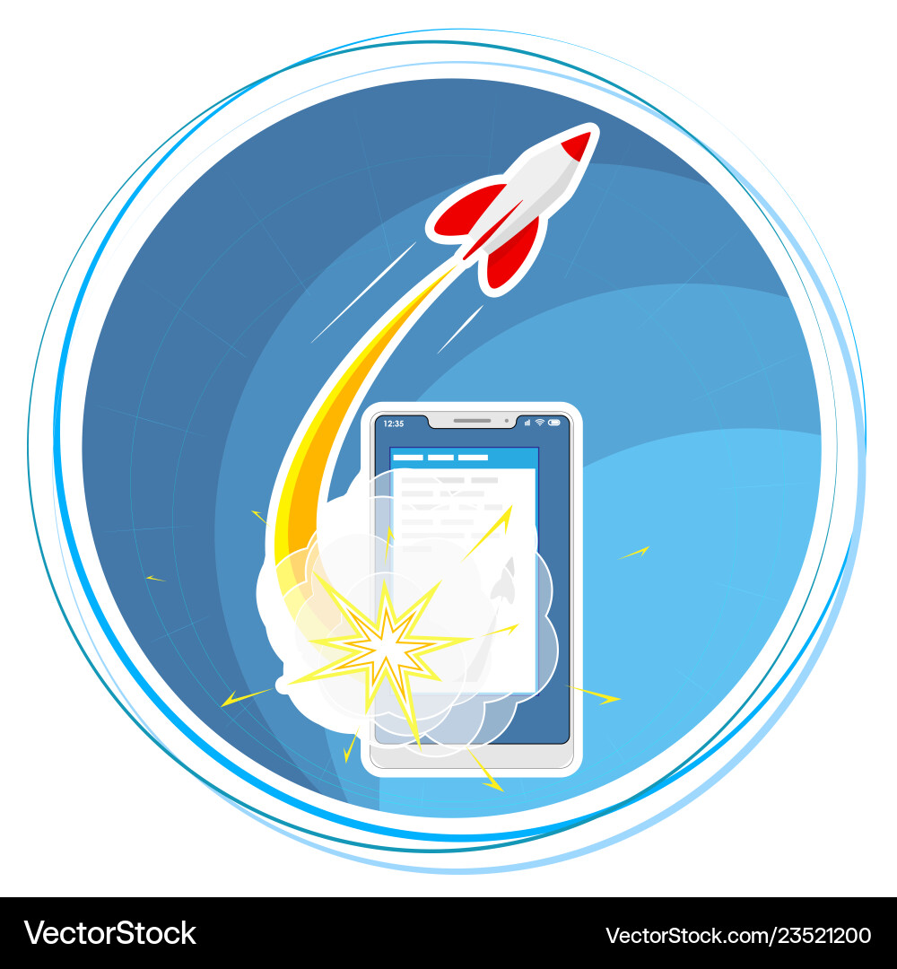Successful launch of a program project Successful launch of a program project vector image