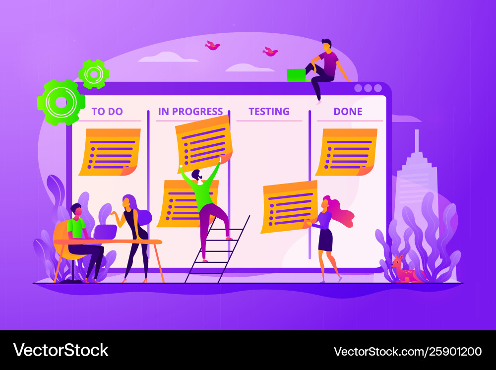 Task Management Workflow vector image