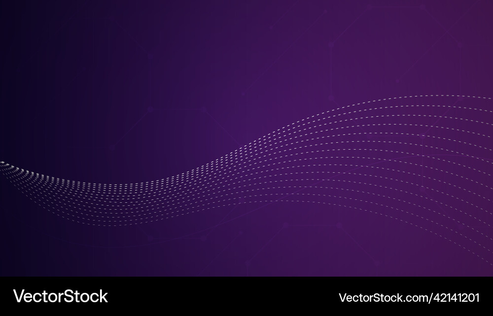 Abstract lines and dots connect background Vector Image