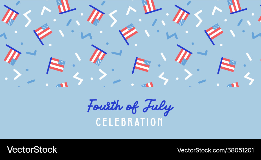 American independence day celebration web banner American independence day celebration web banner vector image