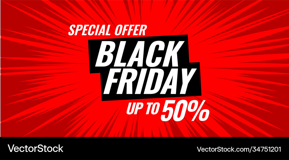 Black friday promotion banner vector image